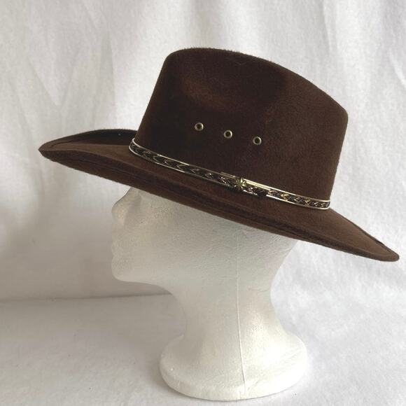 Western Express Faux Felt Made in Mexico Cowboy Hat Brown Size Kids/Women - Picture 3 of 7